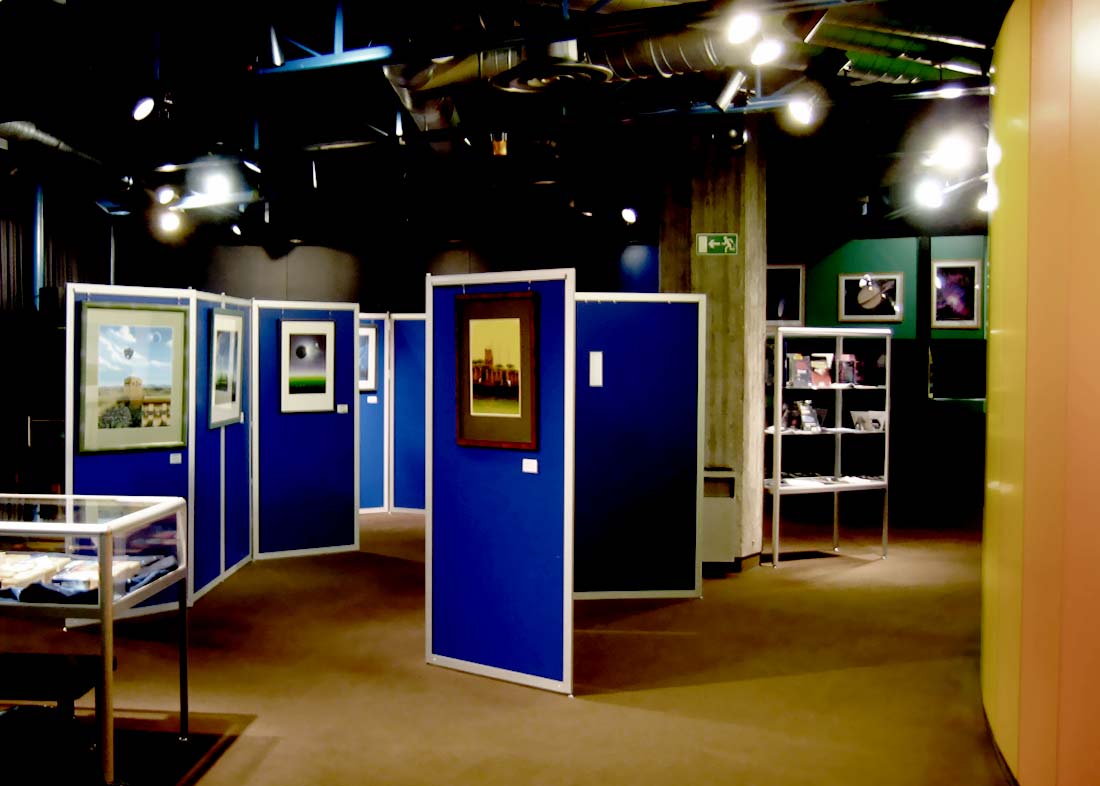 Photo: paintings on display at Planetarium Stuttgart